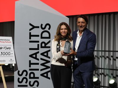 Der Star "Culinary & Taste"-Preis der Swiss Hospitality Awards wurde an die Hostellerie du Pas de l'Ours 5* verliehen.